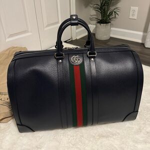 Gucci Ophidia Large Leather Duffle Bag
